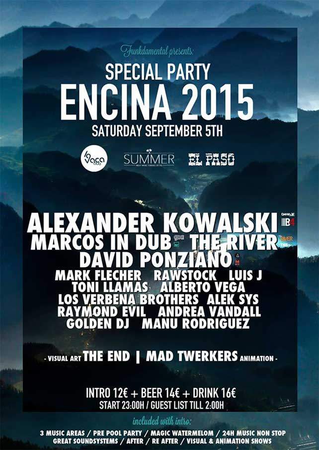 5 de septiembre techno Encina 2015 en La Vaca -Summer y El Paso 1