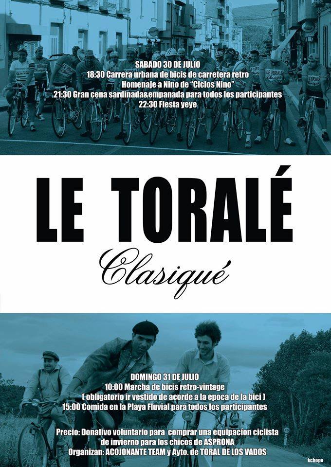 'Le Torale Clasique' llenará Toral de los Vados de chiflados con bicis de época los días 30 y 31 de julio 1