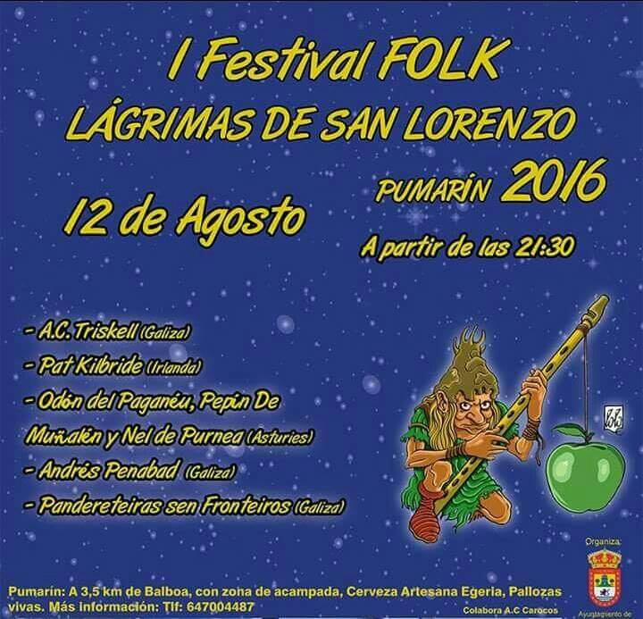 Lluvia de estrellas en Pumarín para celebrar el I festival Folk lágrimas de San Lorenzo 1