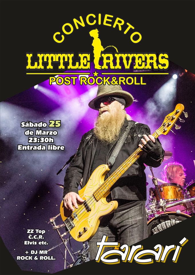 El sábado revive temas de las grandes bandas con Little Rivers en el Tararí 1
