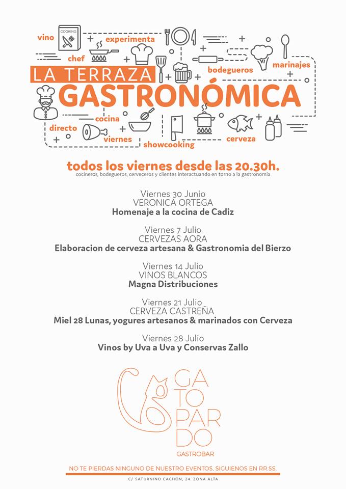 Llega la 'Terraza Gastronómica' un evento culinario para los viernes de verano de la mano del Gatopardo 1
