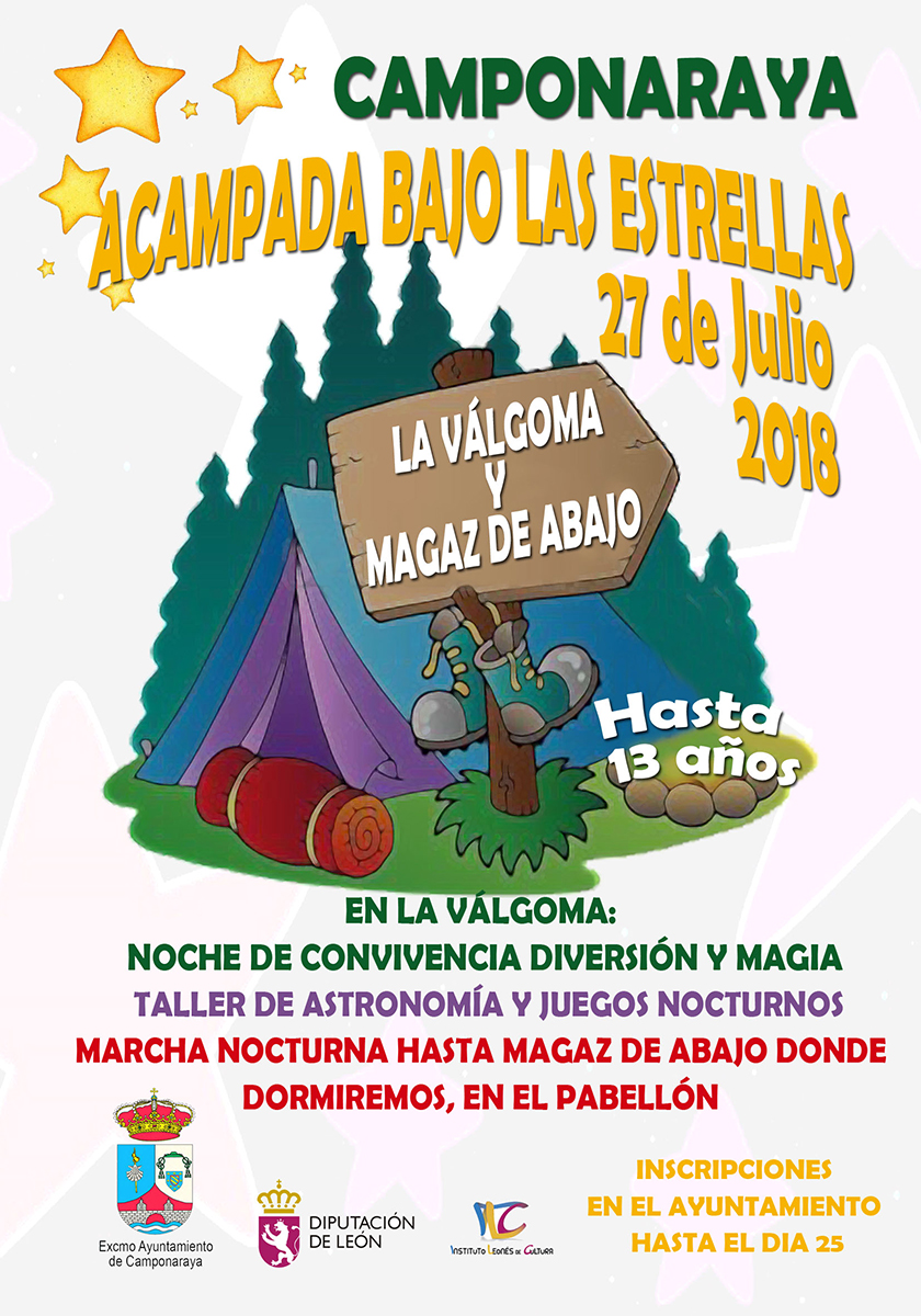 Camponaraya organiza su 'Acampada Bajo las Estrellas 2018' 1