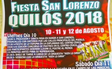 fiestas de San Lorenzo en Quilós. 10, 11 y 12 de agosto 1