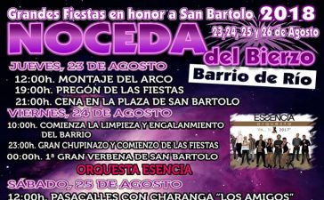 El barrio del Río de Noceda celebra San Bartolo del 23 al 26 de agosto 2