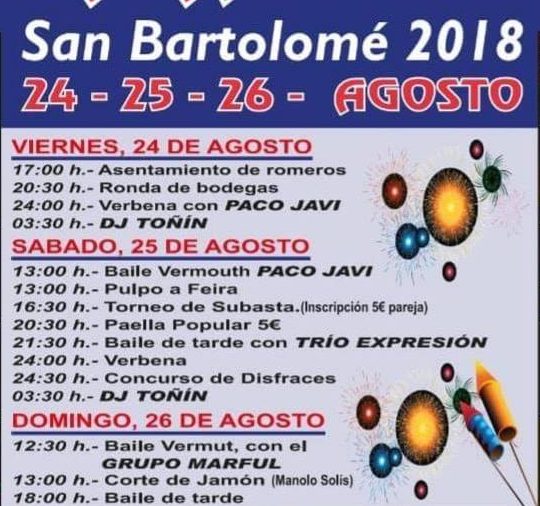 Ferradillo organiza sus fiestas en honor a San Bartolomé los días 24, 25 y 26 de agosto 1