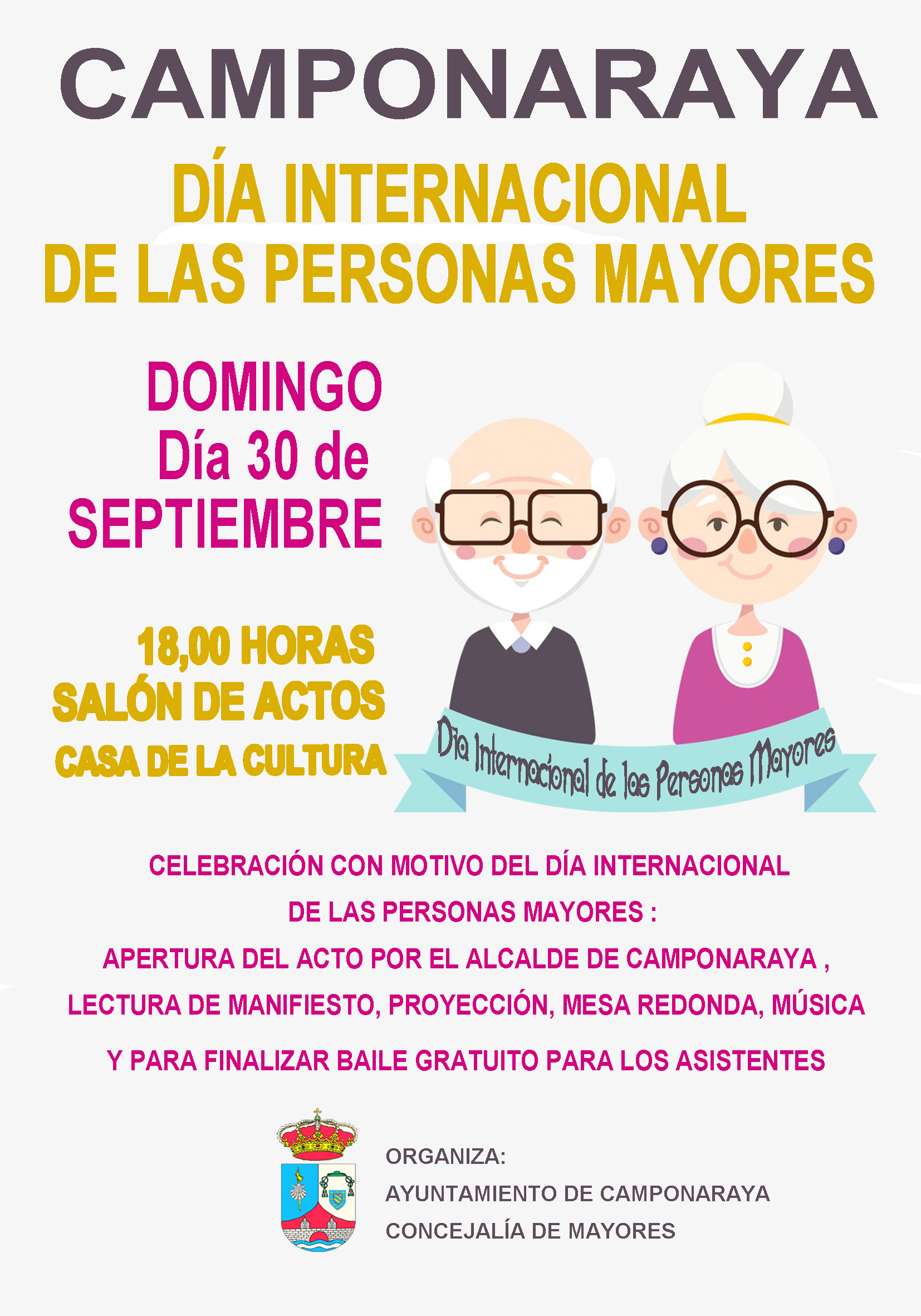 El domingo Camponaraya celebra el 'Día Internacional de las personas mayores' homenajeando a las personas mayores 1