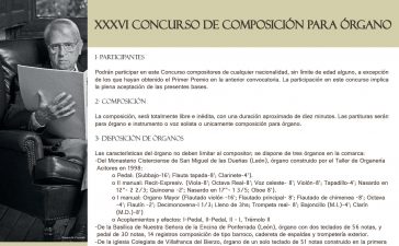 El IEB convoca el XXXVI Concurso de Composición para Órgano Cristóbal Halffter 5