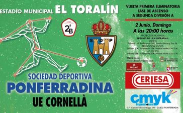 SD Ponferradina - UE Cornellá, precios y horario del partido 6