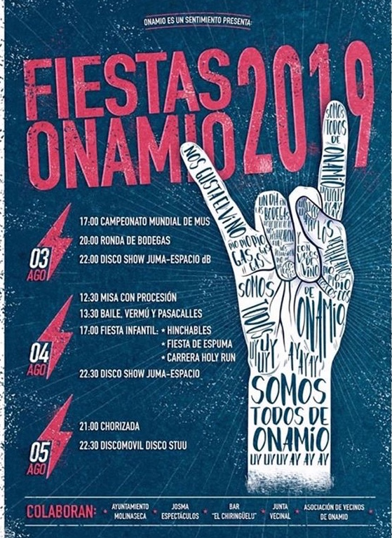 Grandes fiestas en Onamio. 3 al 5 de agosto 2019 1