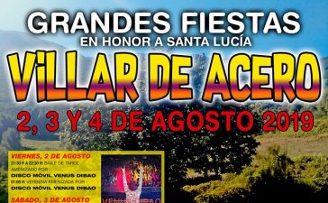 Fiestas en Villar de Acero. 2, 3 y 4 de agosto 2019 2