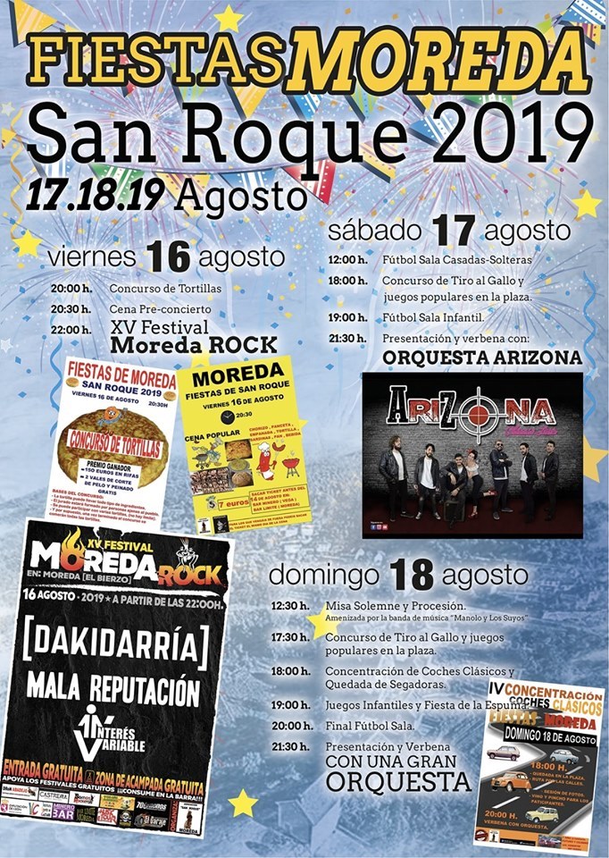 Fiestas de San Roque en Moreda. 16 al 18 de agosto. 1