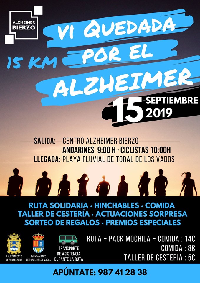 AFA Bierzo organiza el domingo su VI Quedada por el Alzheimer el 1