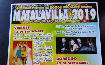 Grandes Fiestas en Matalavilla 2019. 13 al 15 de septiembre 1