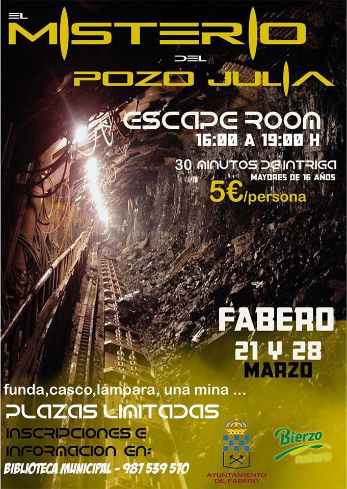 Fabero organiza una Escape Room bajo tierra en el Pozo Julia 1