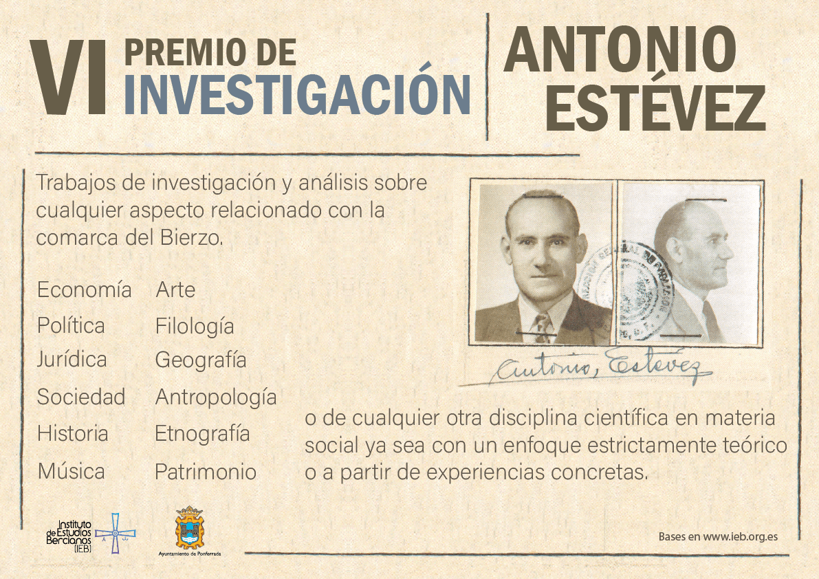 El IEB convoca el VI Premio de Investigación Antonio Estévez 1