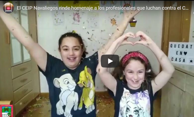 'Gracias por cuidarnos con tanto amor' Los alumnos del Colegio Navaliegos publican un vídeo de agradecimiento a los profesionales que luchan contra el coronavirus 1