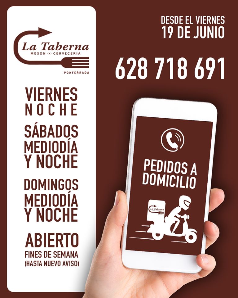 El Restaurante La Taberna se suma a la oferta de comida de calidad para llevar y a domicilio en Ponferrada 2