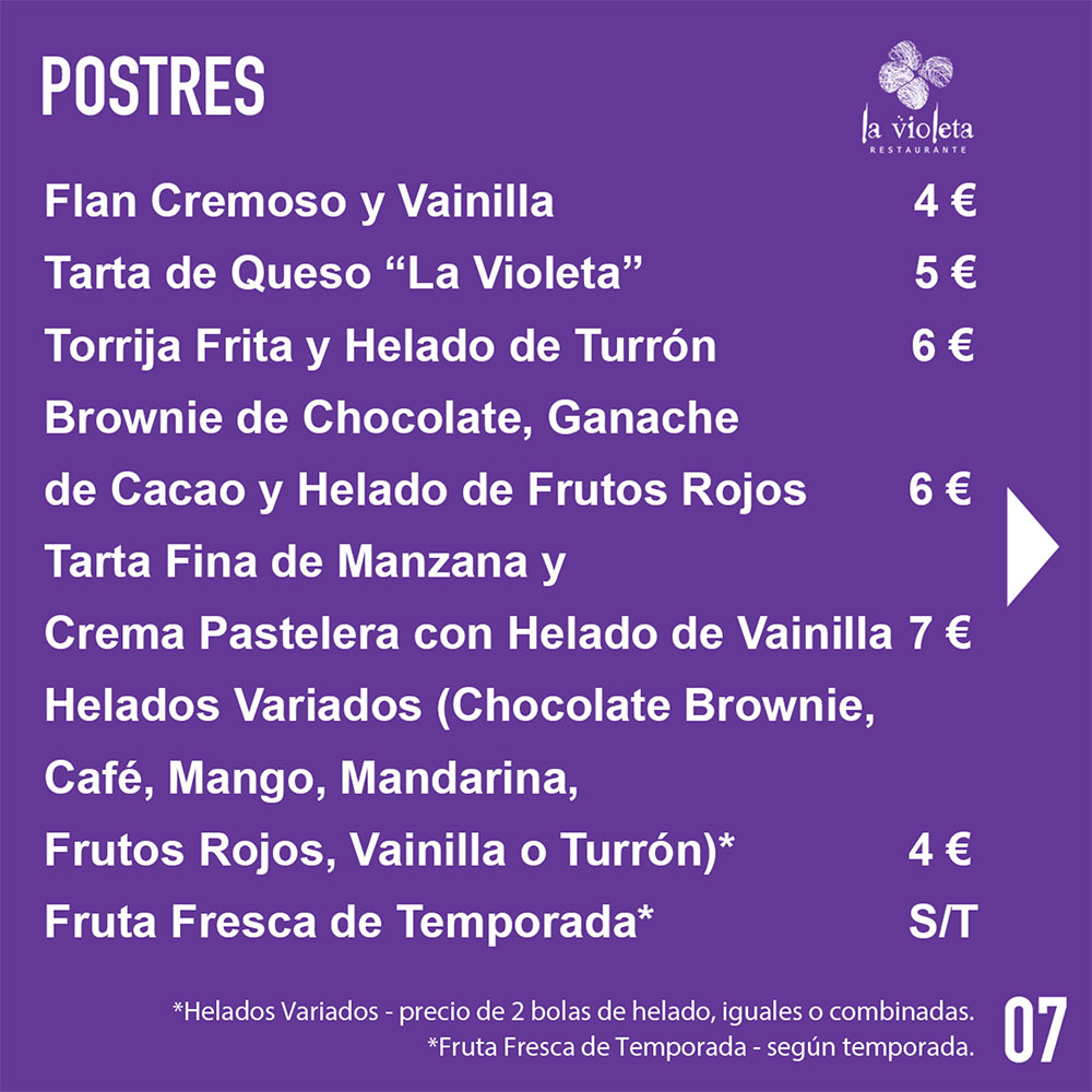 El Restaurante La Violeta estrena carta y dispone de nuevo servicio de comida a domicilio 10
