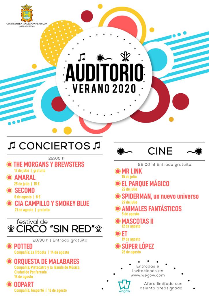 El miércoles comienza el cine de verano en el Auditorio Municipal de Ponferrada 3