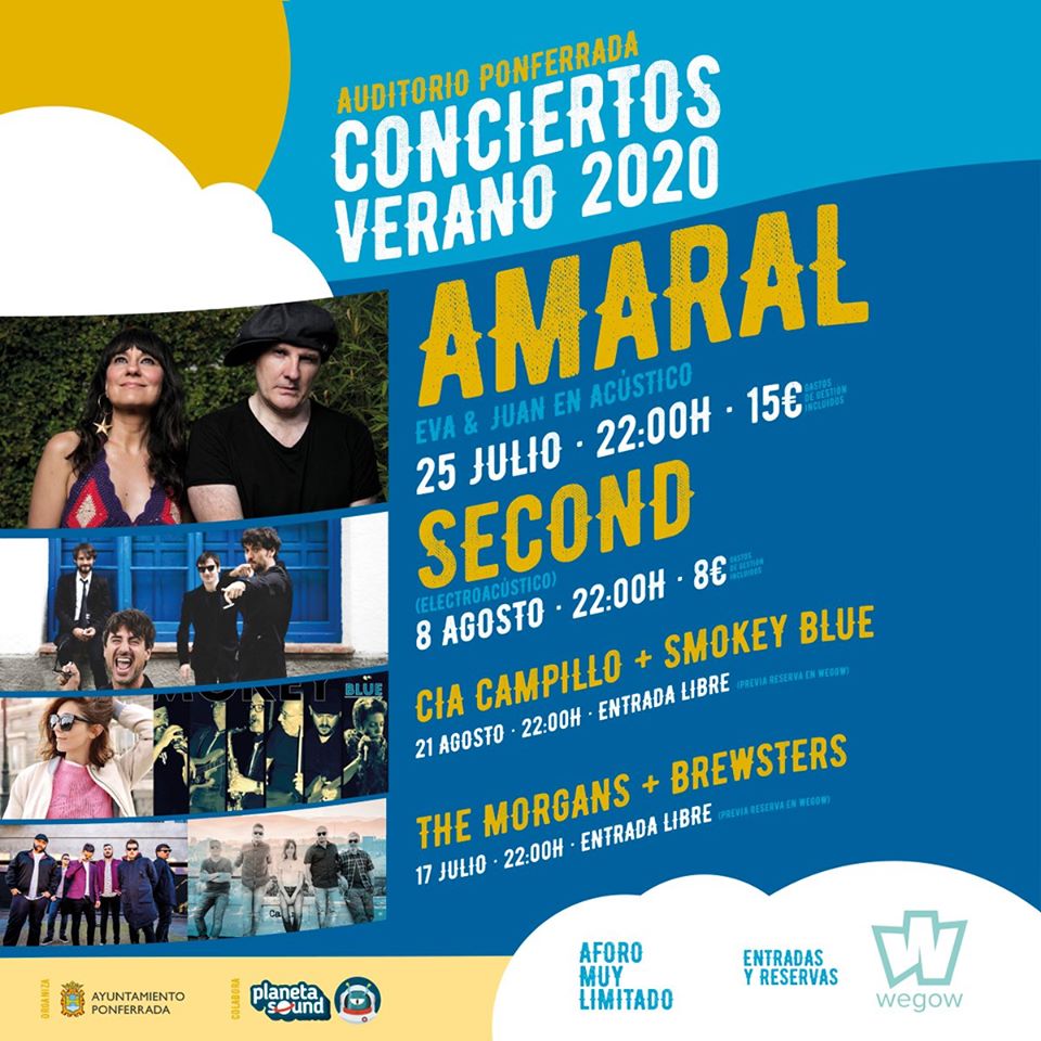 Auditorio Verano 2020 en Ponferrada: Conciertos encabezados por Amaral, cine y circo 1