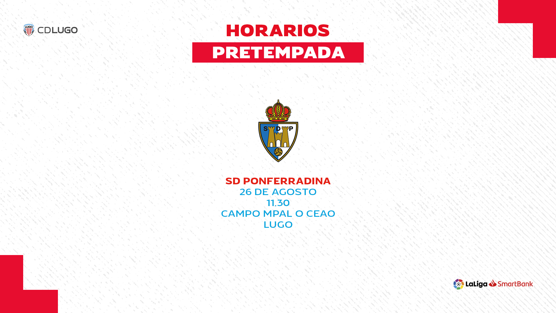 La Ponferradina jugará un amistoso el miércoles con el CD Lugo en el municipal de O Ceao 1