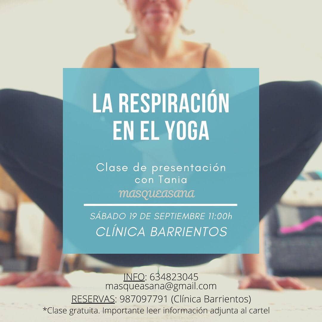 Clínica Barrientos de Ponferrada organiza este sábado una clase gratuita de Respiración en el Yoga 1