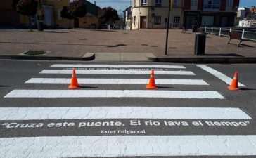 Ponferrada finaliza el proyecto de poetización de los pasos de peatones 7