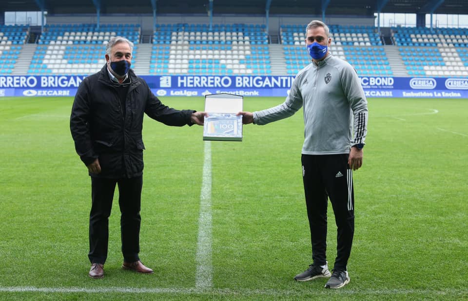 La Ponferradina celebra los 100 partidos de Bolo como entrenador y el hito de Yuri como máximo goleador de la historia del club 2