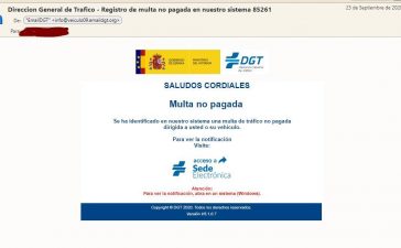 El Incibe alerta de la suplantación de la DGT en correos electrónicos que alertan de multas pendientes 1