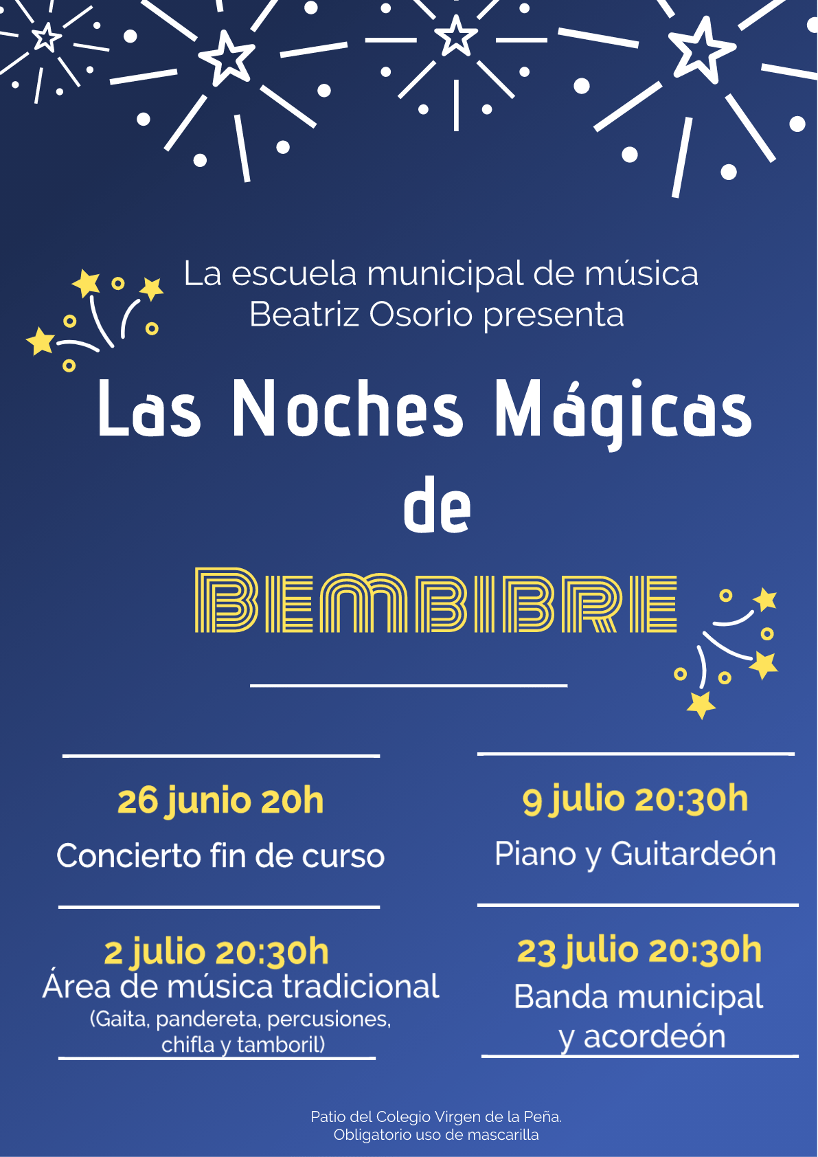 Bembibre organiza las Noches Mágicas con música de los alumnos de la escuela municipal Beatriz Osorio 2