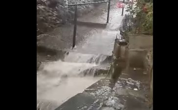 Una impresionante tromba de agua cae sobre el Valle de Fornela. VÍDEO 4