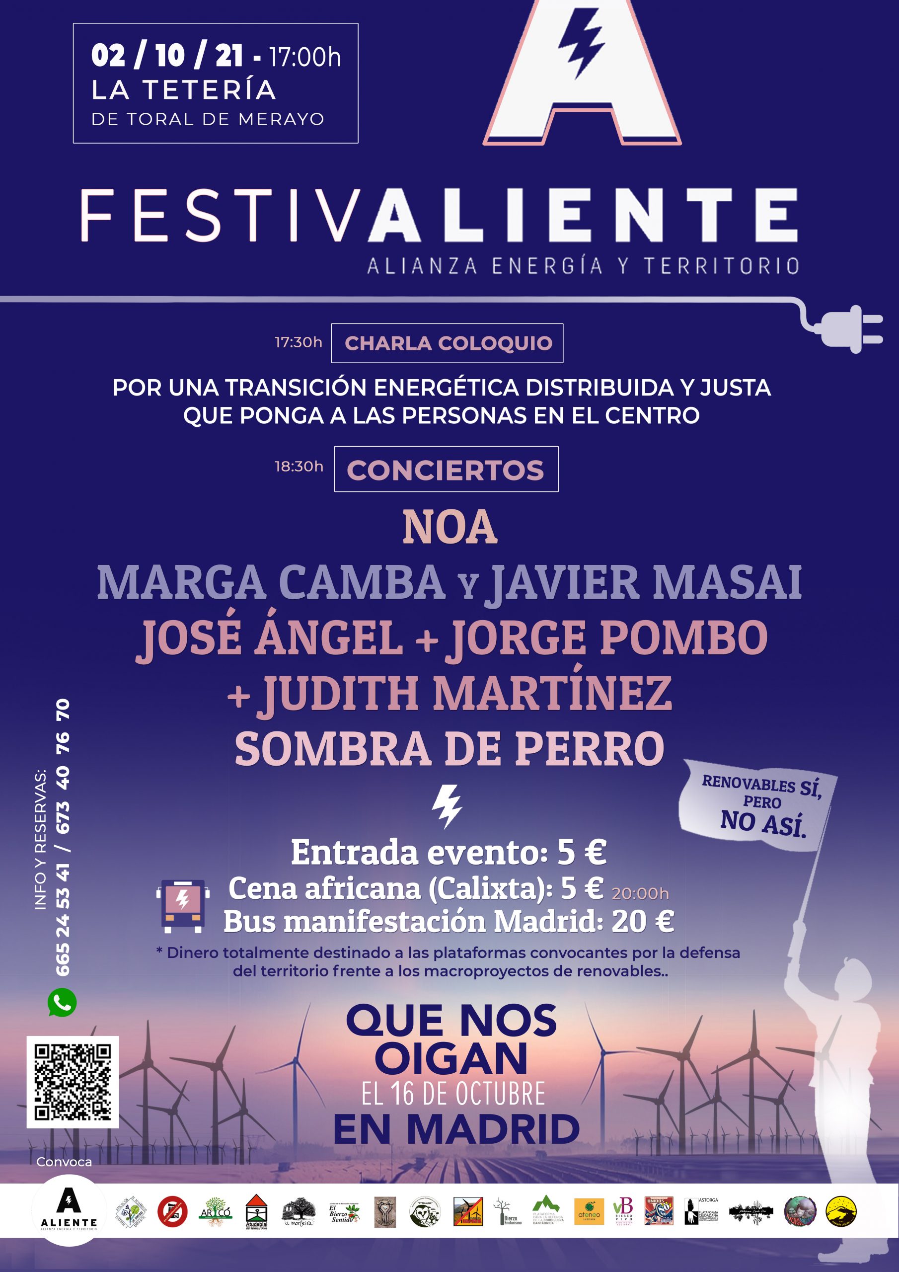 FestivALIENTE se celebra el sábado 2 de octubre para recaudar dinero que permita asistir a la manifestación "Que nos oigan en Madrid" 2