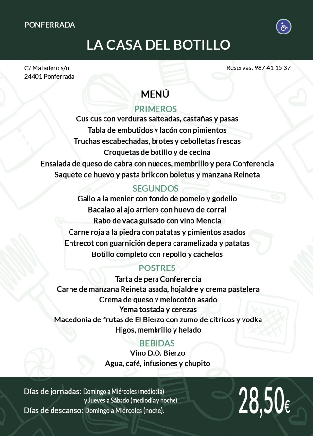 Jornadas gastronómicas del Bierzo 2021. Todos los restaurantes y sus menús 25