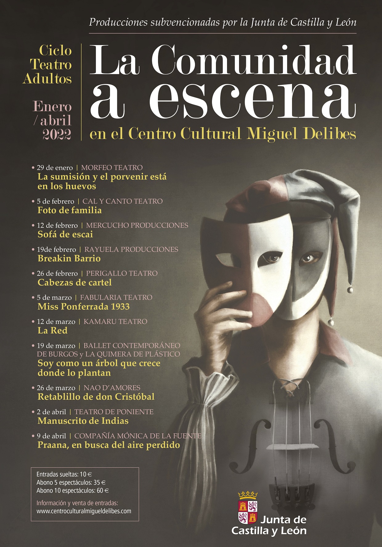 La Junta presenta una nueva programación de teatro en el Centro Cultural Miguel Delibes con 17 espectáculos hasta el mes de abril 3