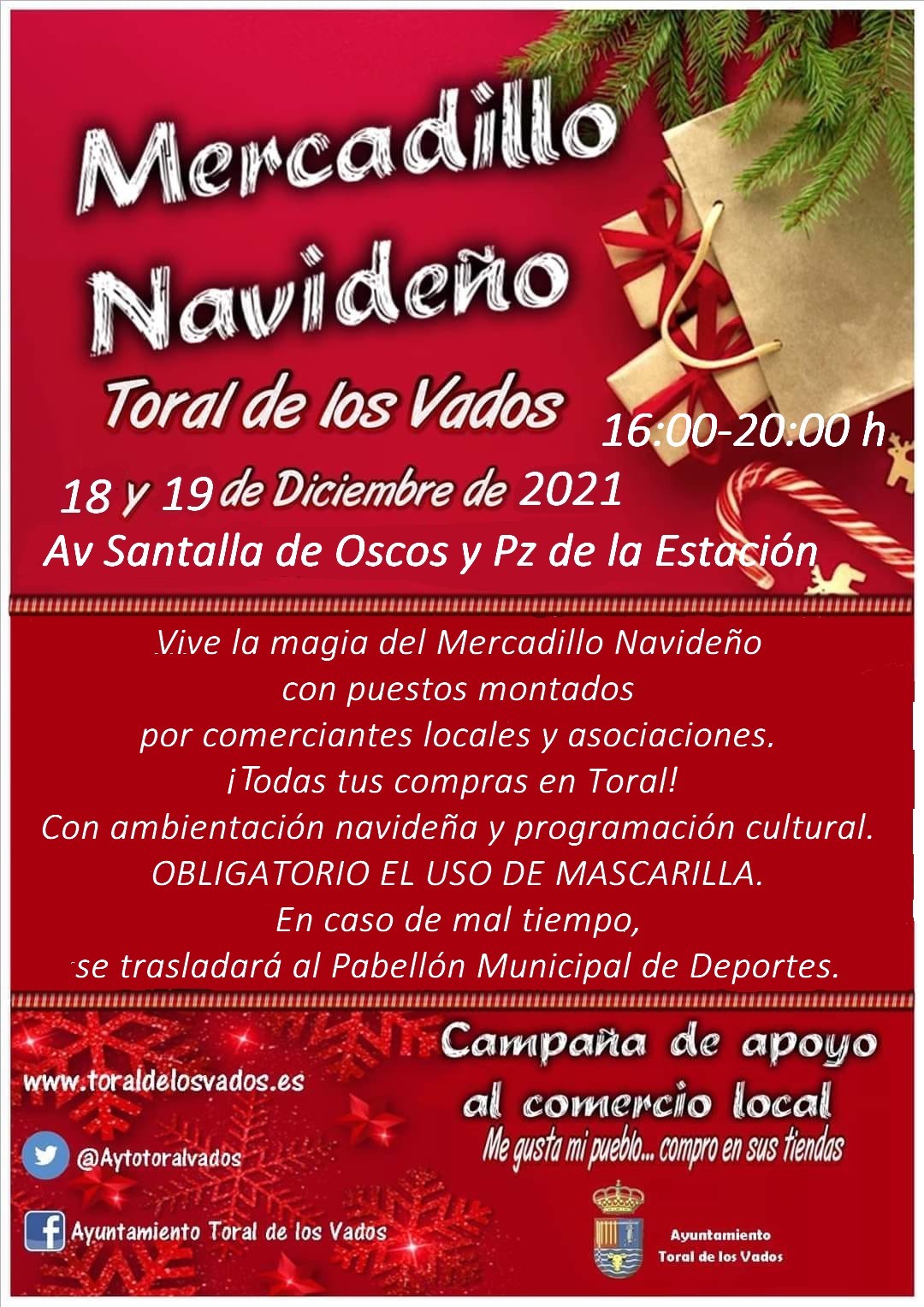 Toral de los Vados organiza mercadillo navideño el 18 y 19 de diciembre 2
