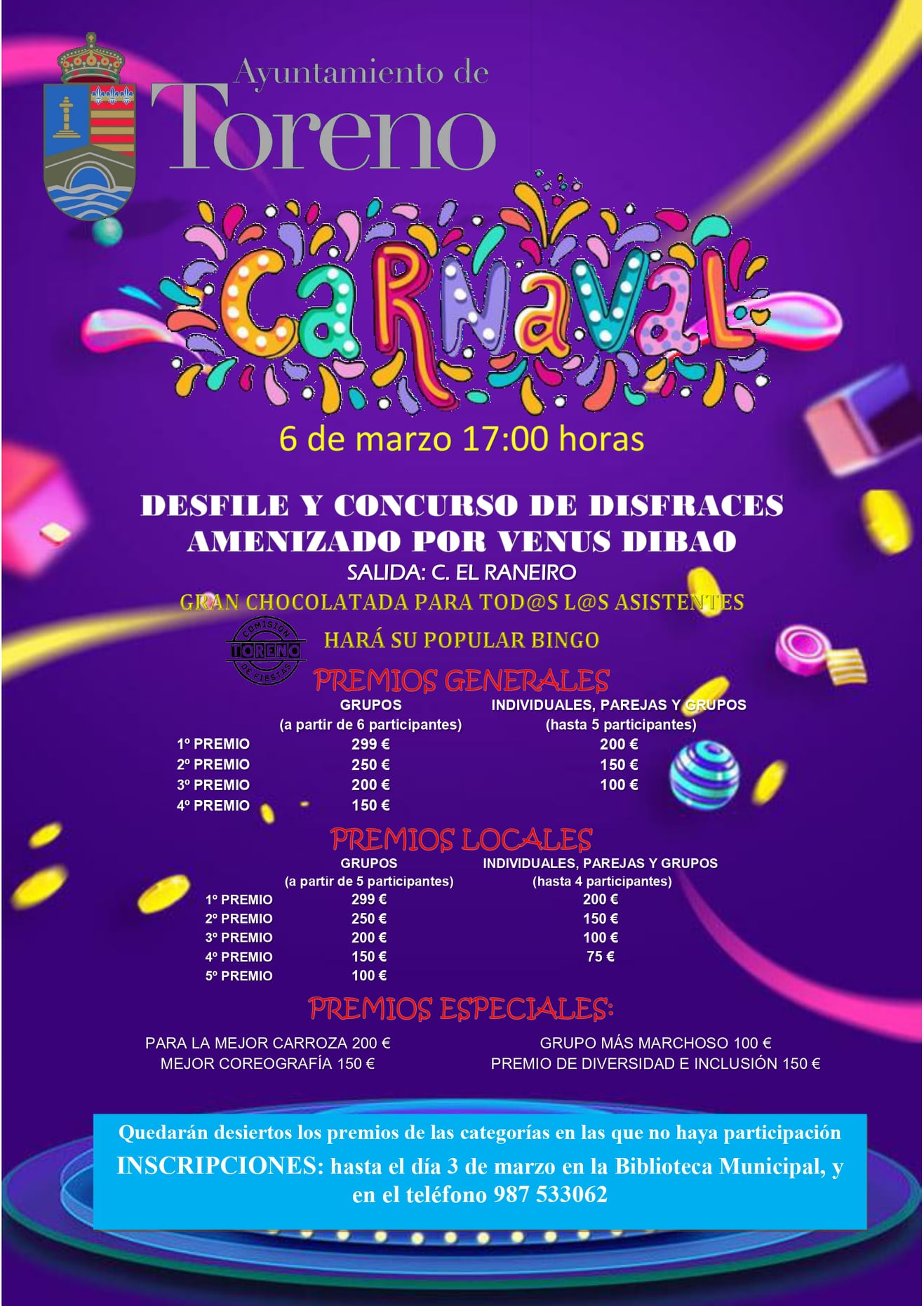 Carnaval 2022 en Toreno. Horario y todos los premios del tradicional desfile 2