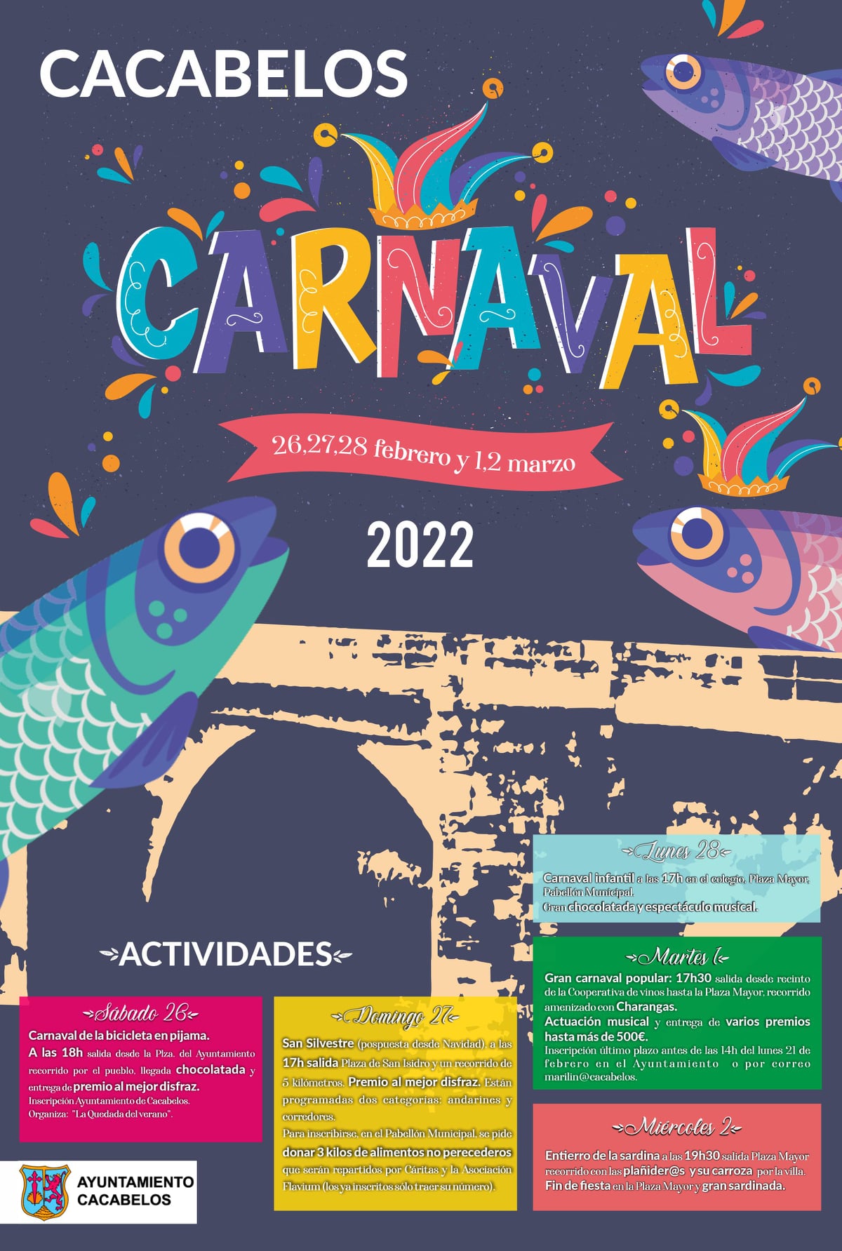 Carnaval en Cacabelos 2022. Actividades organizadas en la Villa del Cúa 2