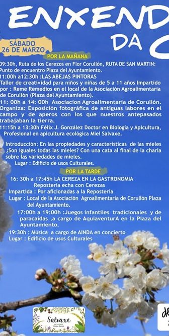 Corullón celebra la floración del cerezo con rutas y actividades durante el último fin de semana de marzo 2