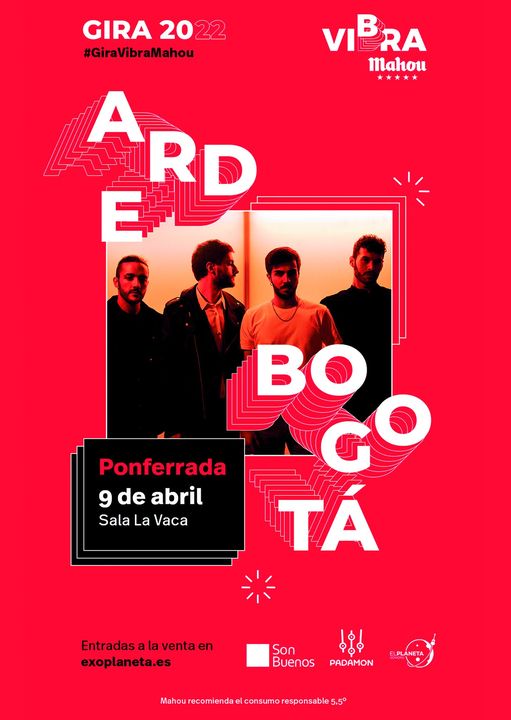 'Arde Bogotá' llegan en abril a Ponferrada dentro de la gira Vibra Mahou 2