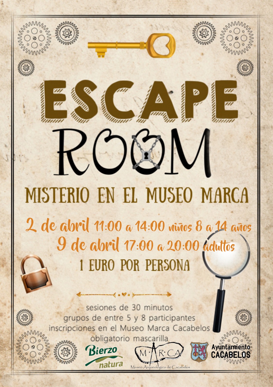 El Museo Arqueológico de Cacabelos organiza el Scape Room 'Misterio en el Museo Marca 2