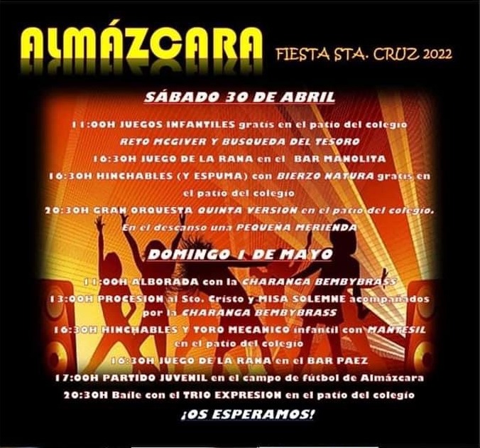 Almázcara celebra este fin de semana sus fiestas en honor a la Santa Cruz 2022 2