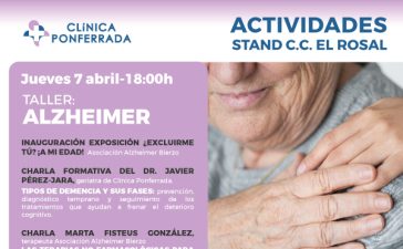 Chrala de Clínica Ponferrada en su stand del centro comercial El Rosal en colaboración con la Asociación Alzheimer Bierzo 7