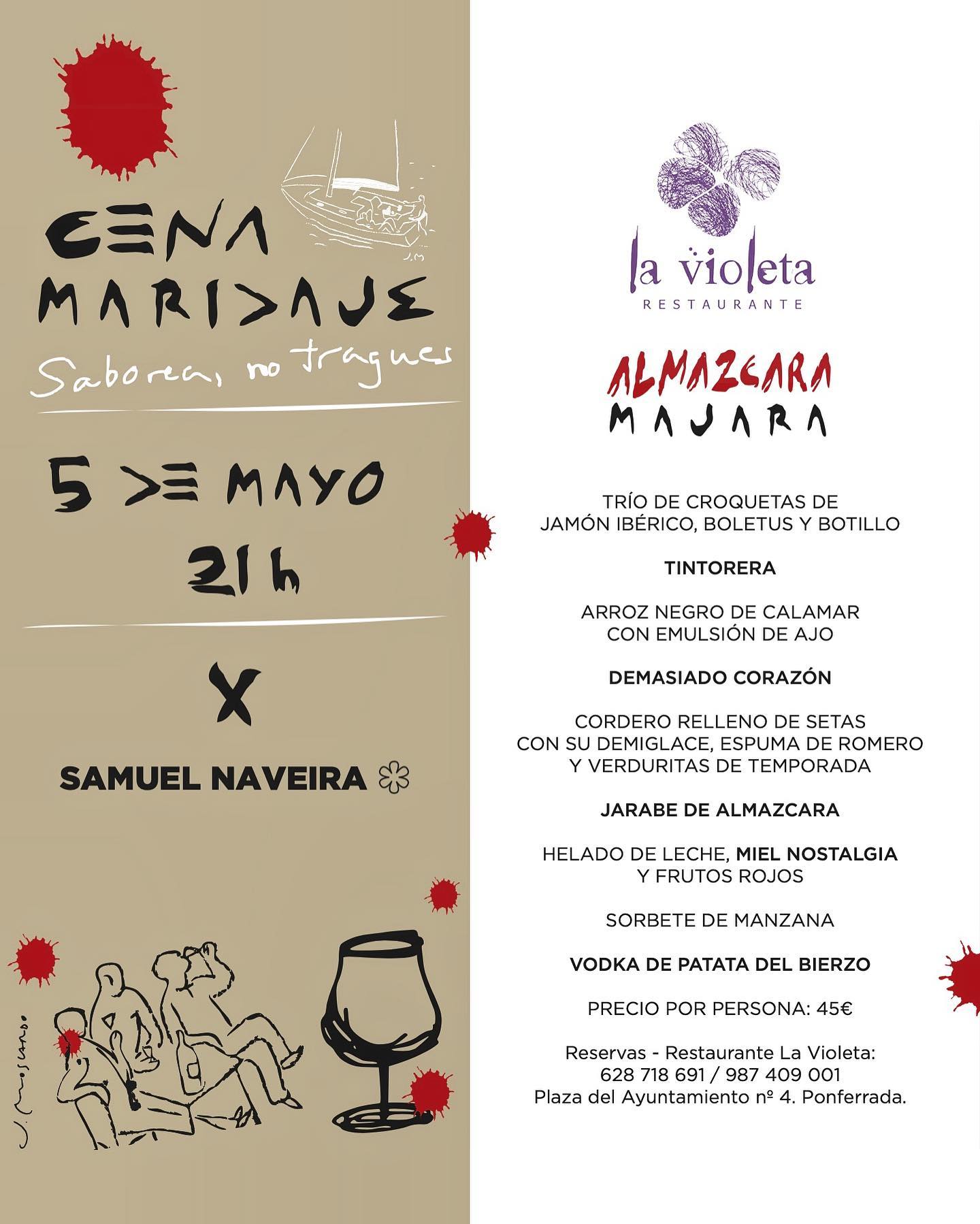 Cena maridaje con Almázcara Majara en el Restaurante La Violeta de Ponferrada 2