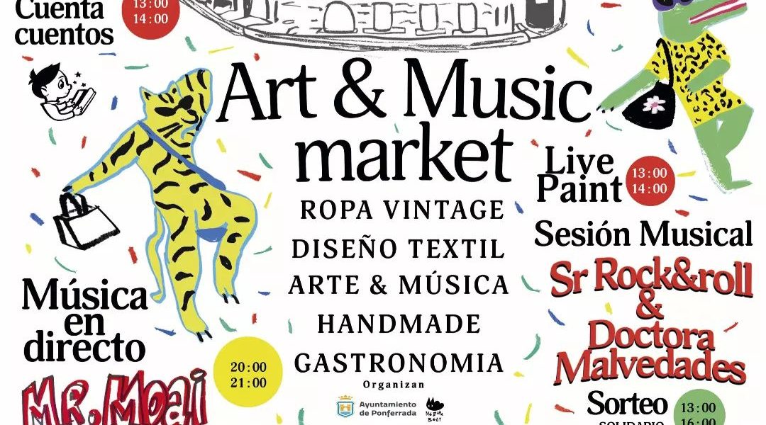 Art&Music Market junta la música, el diseño y la artesanía en el Plaza Gourmet de Ponferrada 1