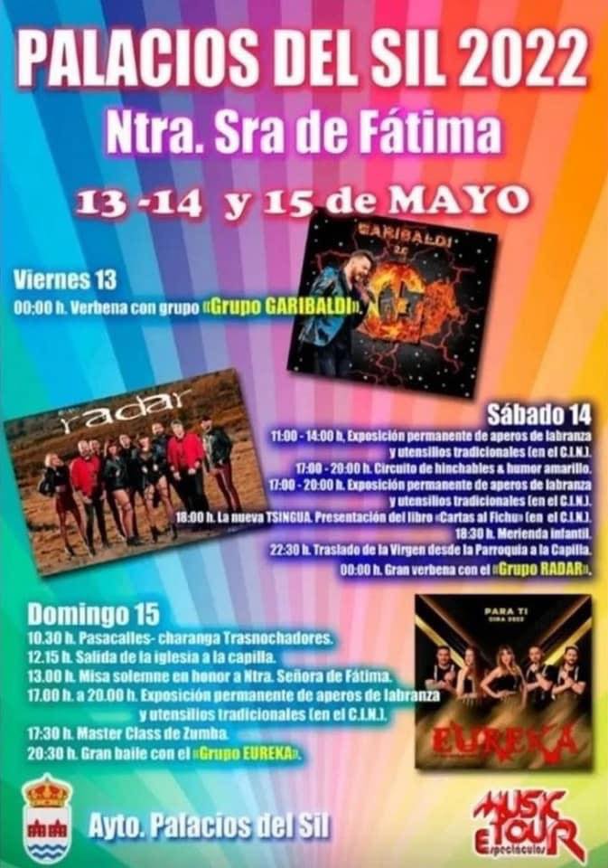 Palacios del Sil celebra este fin de semana sus fiestas en honor a Nº Srª de Fátima. 13, 14 y 15 de mayo 2