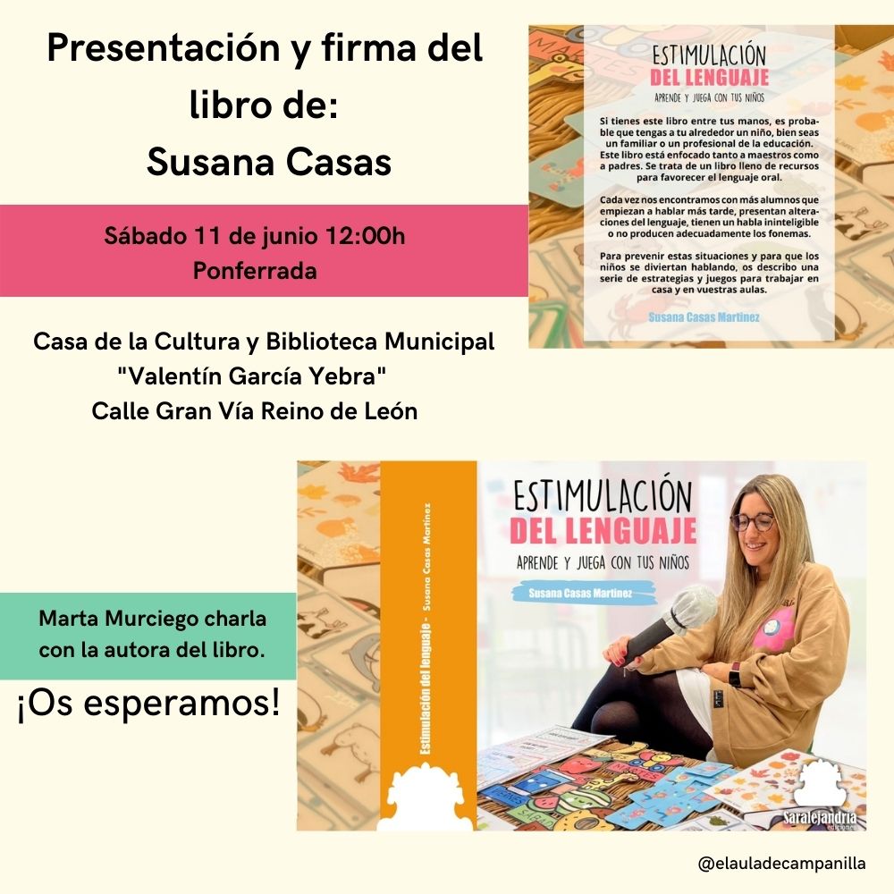 Presentación del libro 'Estimulación del lenguaje. Aprende y juega con tus niños' de la escritora ponferradina Susana Casas 1