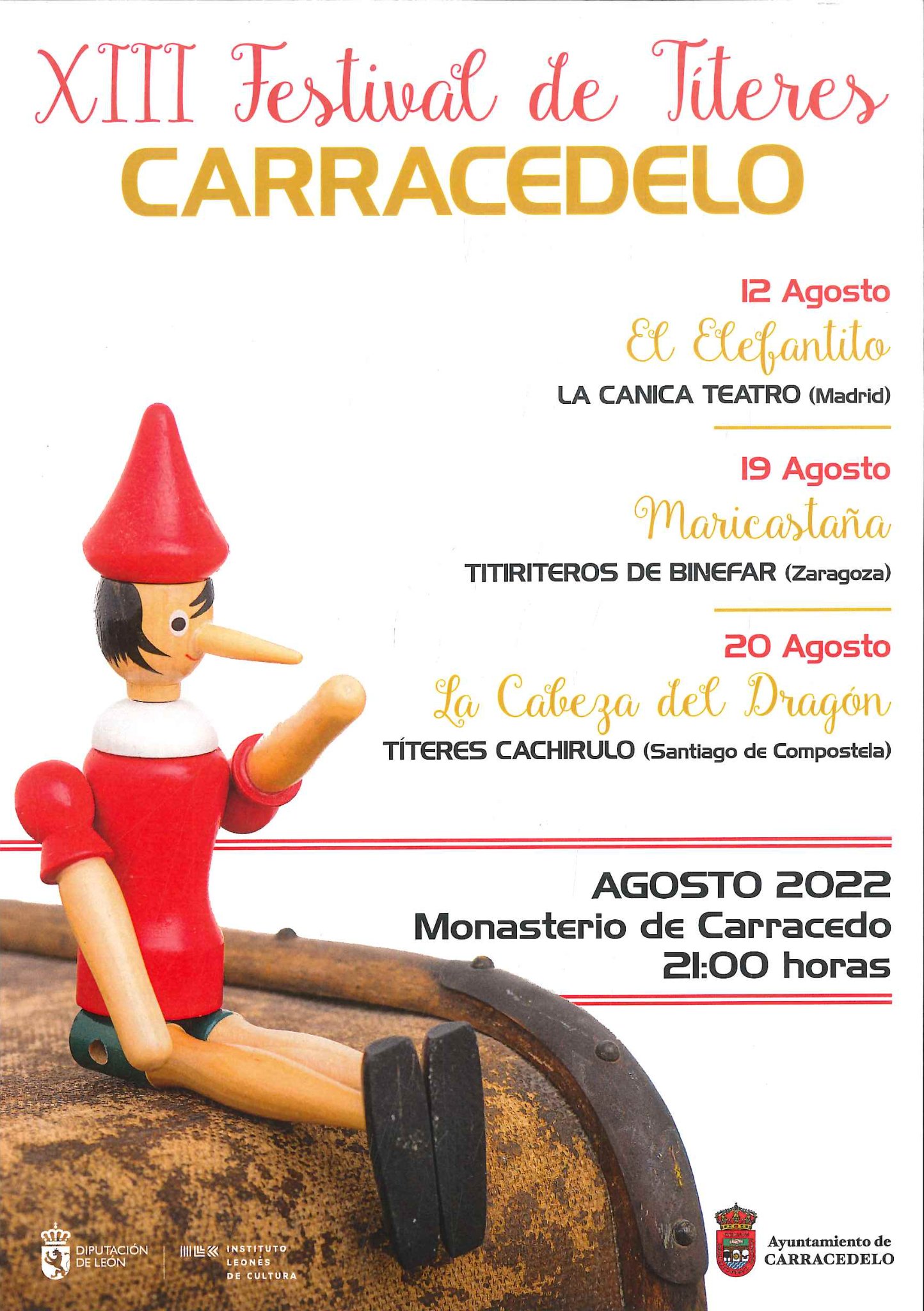 El XIII Festival de Títeres de Carracedelo llena agosto de actividades familiares 2