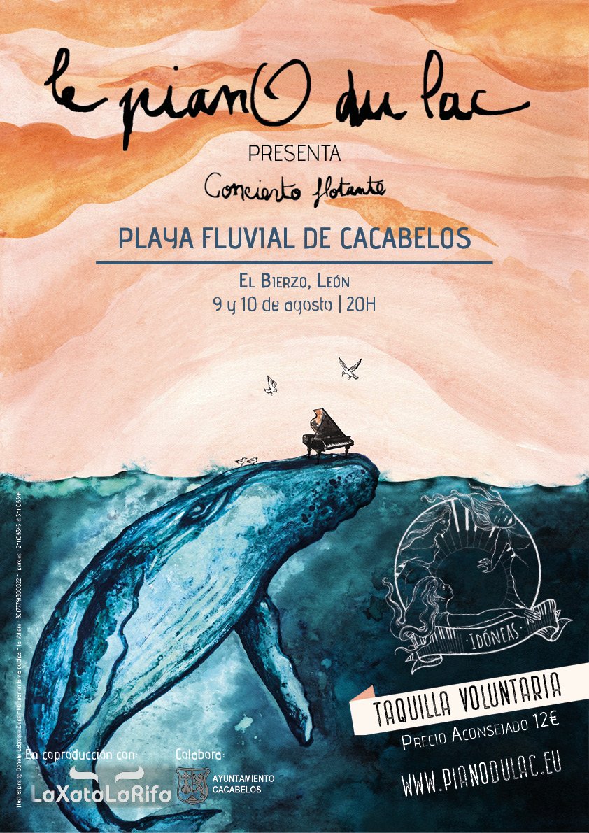 El espectáculo del piano flotante, volverá este verano a Cacabelos y el Lago de Carucedo 2