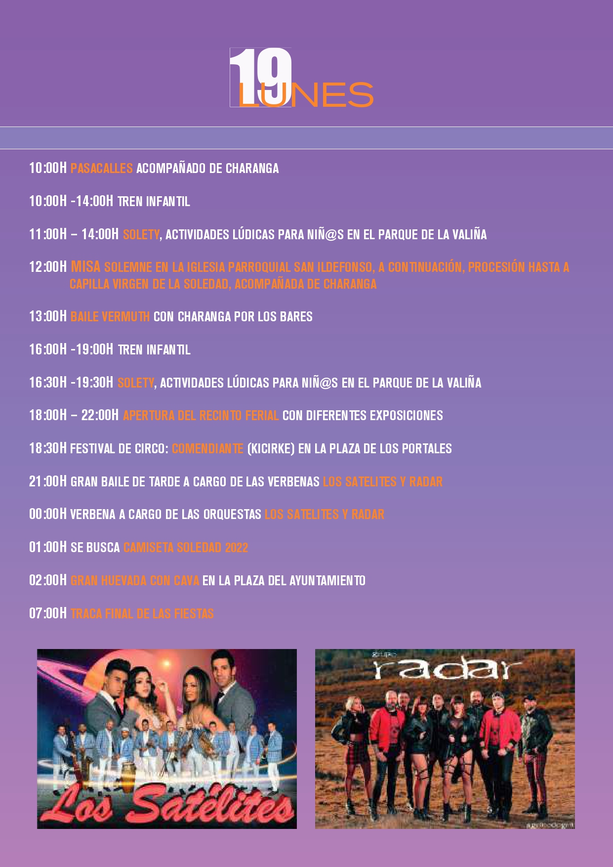 Programa de fiestas de La Soledad de Camponaraya 2022. Todas las actividades 9