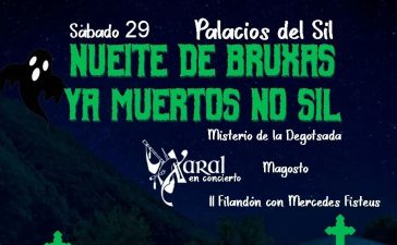 Palacios del Sil organiza el sábado 29 de octubre la 'Nueite de Bruxas ya muertos no Sil' una Scape room, magosto, filandón y concierto 8